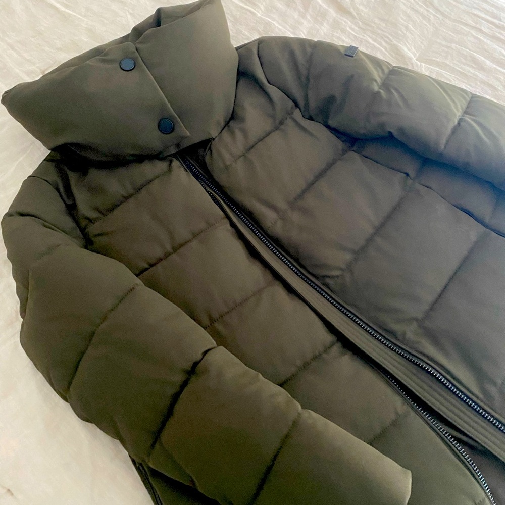 NEW $695 Derek Lam 10 Crosby Hooded Dark Army GREEN Size S Winter Coat